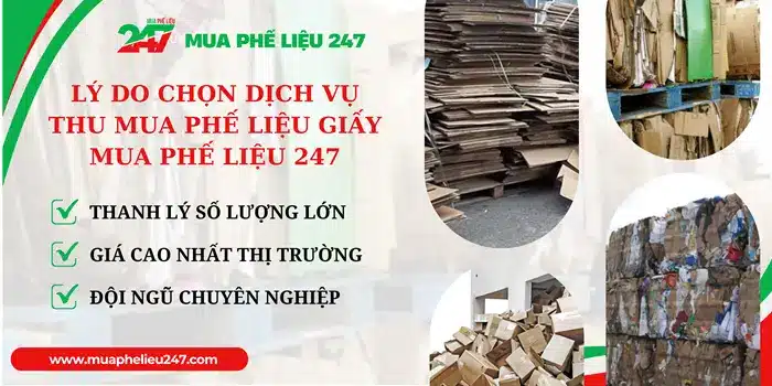 Lý do nên chọn Mua Phế Liệu 247 là nơi thu mua phế liệu giấy uy tín.