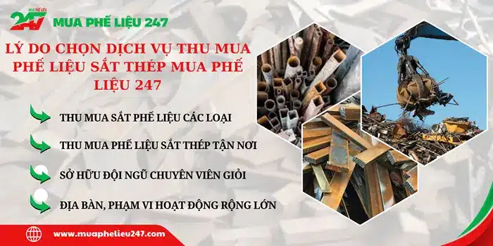 Lý do chọn dịch vụ thu mua phế liệu sắt thép Mua Phế Liệu 247.